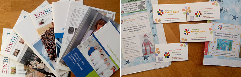 Broschüren, Logos, Visitenkarten